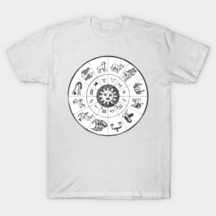 Zodiac Wheel with Sun T-Shirt